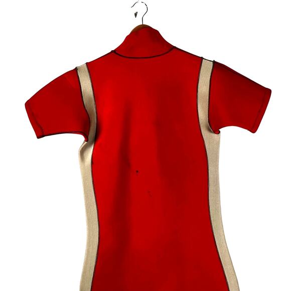 Vintage Mens Red Ski Warm The Wetsuit of Champions Short Sleeve and Shorts - Picture 7 of 10